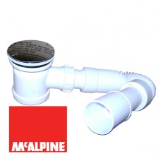 Сифон бутылочный McALPINE MRS3C-SF для душевого поддона с выпуском 85мм отводной трубой O40/50мм